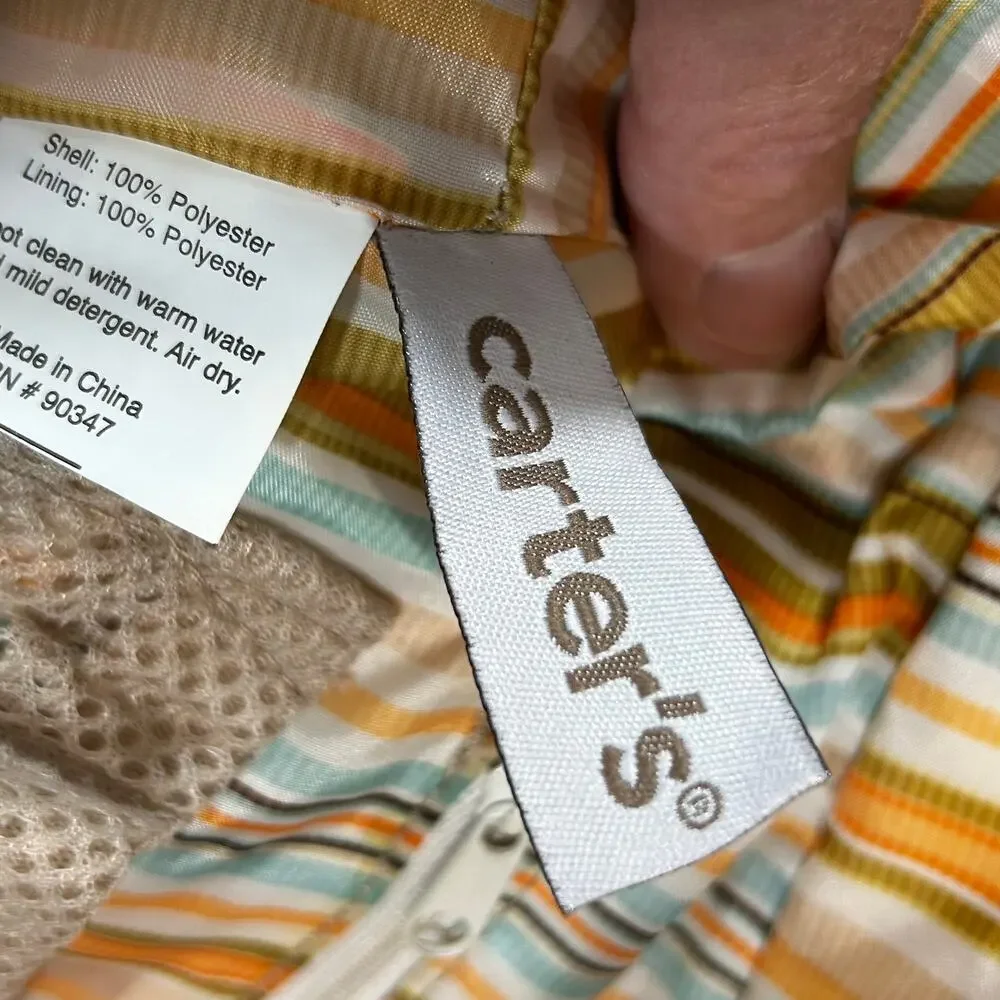 Carters Deluxe Tan Diaper Bag Canvas Includes Pad 16.5